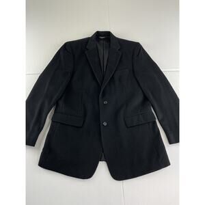Jos. A. Bank 44L Blazer Black Camel Hair Sport Coat 2 Button Jacket Double Vent